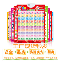 幼儿童早教挂图数学加减法英语字母认汉字拼音表有声水晶双面挂图