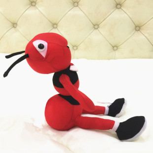 红色小蚂蚁公仔泡沫纳米粒子毛绒玩具公仔汽车挂饰带吸盘玩偶娃娃