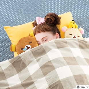 日本代购 FELISSIMO 附带轻松熊毛绒玩具 枕套 陪入甜甜入梦 现货