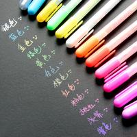 手工diy相册配件韩国创意布兰迪 12色水粉笔 粉彩笔黑卡专用