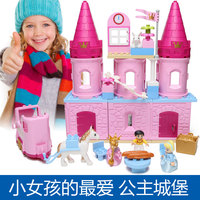 鸿源盛HG1346兼容乐高大颗粒公主城堡场景女孩过家家亲汇益智玩具