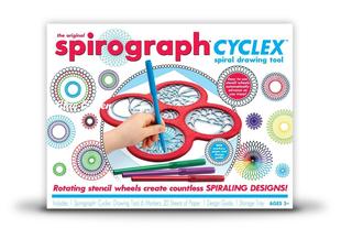 美国代购Spirograph动画Cyclex工具包小时候我们都玩过的画画工具