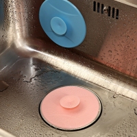 吸盘式硅胶地漏盖厨房水池堵水塞 卫生间洗手盆水槽防漏防臭盖子
