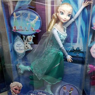 正品Barbie芭比娃娃迪士尼女孩玩具冰雪奇缘之冰上安娜艾莎CBC63