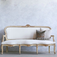 沙发美式实木家具 客厅实木简约艺术沙发 法式乡村实木仿做旧沙发