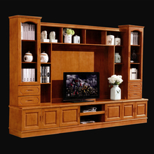 实木电视柜现代简约大组合电视墙柜高电视机柜背景柜储物柜 包邮