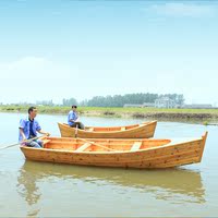 手工定制欧式木船 休闲手划船 户外景观装饰 道具摄影木船