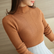 实拍2016韩版秋冬新款半高领针织打低衫女 毛线衣 2208