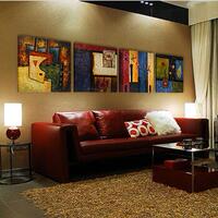 现代客厅抽象现代装饰画无框画沙发背景墙壁画 电表箱遮挡画 推荐