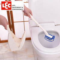 日本LEC 马桶刷套装卫生间厕所刷无死角百洁布刷头蹲便浴缸清洁刷