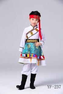 六一新款少数民族男童表演服儿童蒙族舞蹈服藏族蒙古舞服装演出服