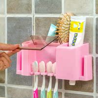 创意挂壁牙刷架浴室牙具置物架牙膏牙杯收纳盒漱口杯整理架