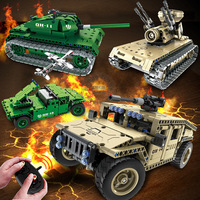 科技机械组电动遥控积木车军事坦克悍马兼容乐高益智拼装玩具模型