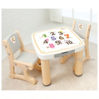 韩国直送 Ifam可爱卡通桌子椅子 桌椅多功能儿童宝宝学习桌椅套装