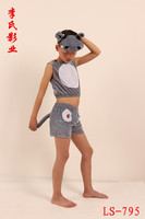 儿童动物演出服装幼少儿小河马表演服饰成人河马造型演出服装长款