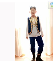 儿童新疆少数民族表演服少儿回族演出服男童印度舞服男孩维吾尔族