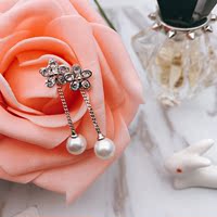 ◆BigBunny◆韩国直送款925银针防过敏甜美可爱花朵镶钻耳环耳坠