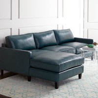 新款美式组合沙发 经济型 客厅小型单个双三人位转角皮艺特价沙发