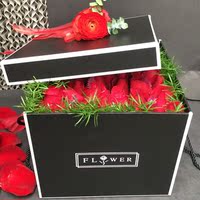 北京同城鲜花速递 韩式高端礼盒36朵红玫瑰 送女朋友圣诞节送鲜花