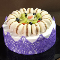 包邮 可食用紫色翻糖蕾丝围边 翻糖蛋糕装饰花 糖花蕾丝花边围边