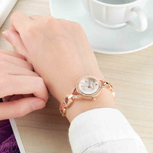 金米欧韩版时尚手链表石英女表玫瑰金色水钻学生表女士手表包邮