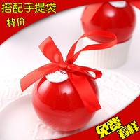 结婚庆用品喜糖盒子水晶球手拎袋创意欧式圆球形糖果盒包装盒
