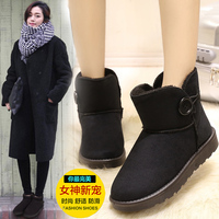 2016冬季新款韩版雪地靴女鞋平底短筒短靴加绒加厚保暖棉鞋女靴子