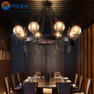 美式复古吊灯魔豆北欧工业创意个性客厅服装店咖啡厅餐厅网咖发廊