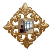 欧式金色浴室镜壁挂装饰镜子玄关镜美式复古镜子仿古卫生间镜子