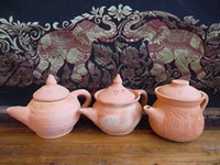 傣陶茶壶西双版纳傣家古老茶具千年传统慢轮纯手工制做古朴大方