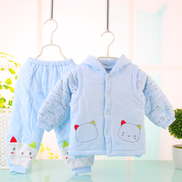 新款宝宝马甲棉服三件套儿童棉服套装男女宝宝冬装套装14017