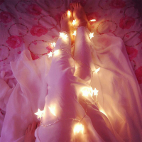 led彩灯闪灯串灯满天星星小电池灯圣诞节日装饰新年卧室房间自拍