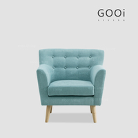 GOOi 北欧布艺单人沙发日式小户型现代设计师简约创意咖啡厅沙发