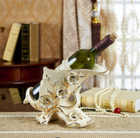 欧式陶瓷红酒架摆件酒柜装饰品客厅装饰创意红酒展示架结婚礼物