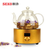 新功Q6 圆形电陶炉茶炉玻璃壶煮茶器 大功率进口技术烧水壶