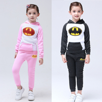 2015秋冬季爆款蝙蝠侠套装，儿童卡通造型套装加绒儿童套装