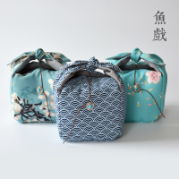日本和服一壶四杯收纳包棉麻布艺茶道手工茶壶布袋便携旅行茶具包