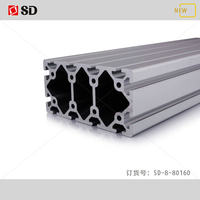 工业铝型材80*160欧标加重型材机架铝型材立柱流水线框架80x160