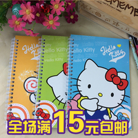 韩款卡通Hello Kitty卡通A5线圈本KT猫笔记本凯蒂猫学生记事本