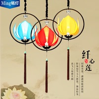 新中式吊灯创意个性荷花古典卧室餐厅茶楼吧台酒店会所灯中式灯具