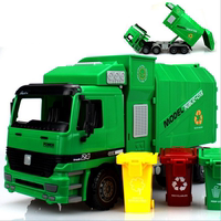包邮超大号垃圾车环卫车儿童玩具车惯性工程车带垃圾桶清洁车模型