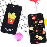 日韩文艺花朵苹果7手机壳iPhone6硅胶plus套6s个性创意可乐潮女男