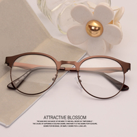 2016新森系复古圆形框架眼镜 男女个性金属平光镜 可配近视眼镜潮