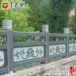 栏杆案例：贵州桥梁栏杆青石材质汉白玉山水花鸟样式可选栏板