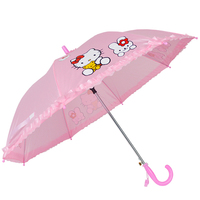 新款KT猫卡通长柄自动花边小公主雨伞儿童小学生晴雨女孩伞