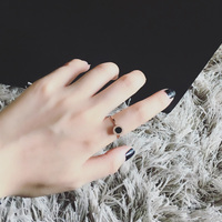 日韩版时尚气质个性潮流百搭尾戒子欧美钛钢戒指女款首饰品食指环