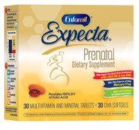 包邮17年5月美赞臣Enfamil Expecta孕妇脑黄金DHA+维生素各30粒
