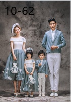 韩版影楼儿童摄影一家四口服时尚全家福摄影服装亲子拍照主题服饰
