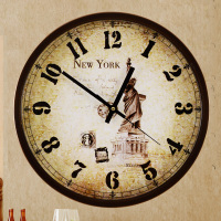 复古欧式挂钟客厅美式静音石英钟表创意时尚电子钟大挂表古典怀旧