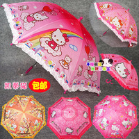 包邮hello kitty 猫韩国卡通小学生直柄伞儿童雨伞女童长柄太阳伞